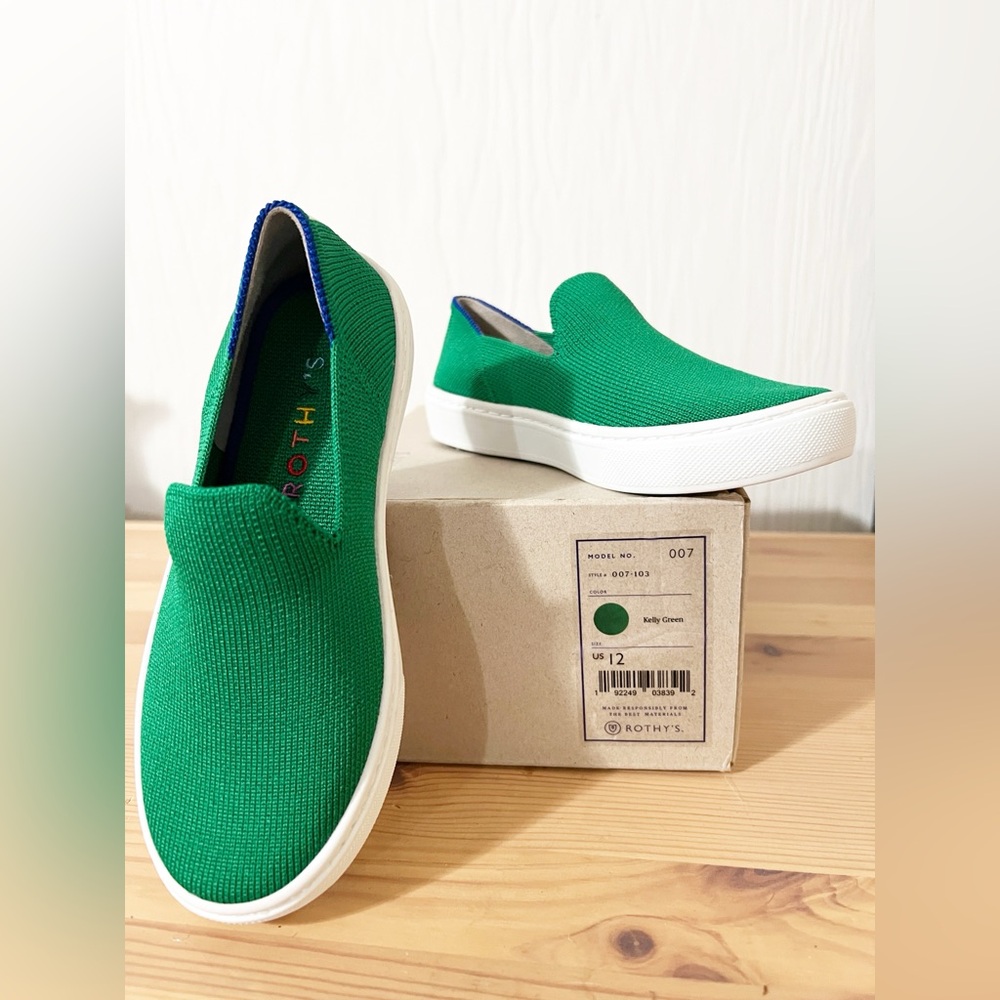 Rothy’s Kids Slip-On Sneakers – Size 12C | BNIB | Kelly Green (Celtics Green!)